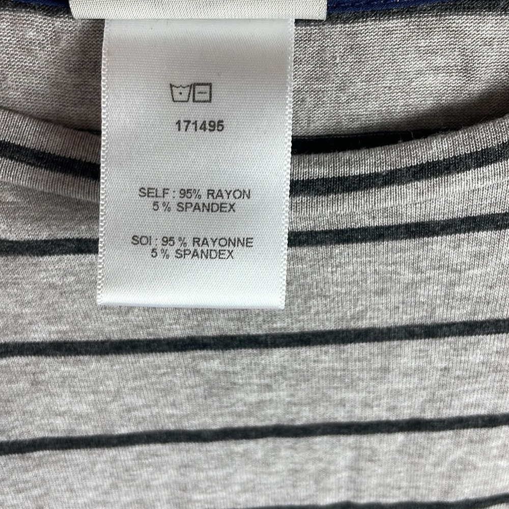 Left Coast Dolan > Striped Quarter Sleeve Top Medium - Picture 8 of 8